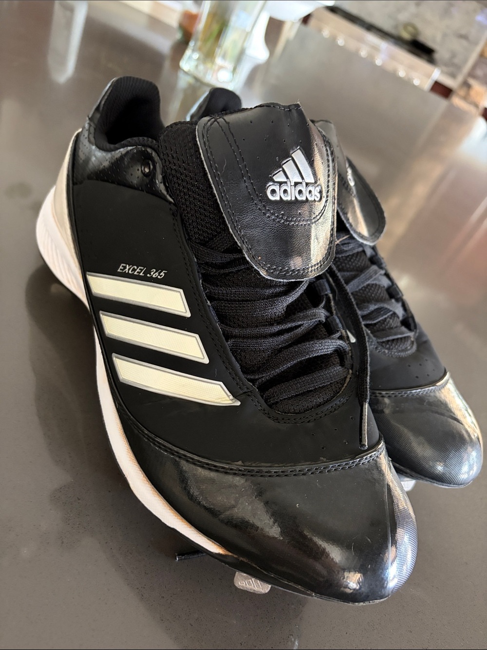 adidas Black and White Excel 365 Soccer/Cleat Shoes Size 11.5.